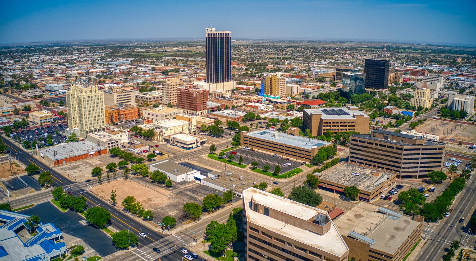 Amarillo, TX aerial view