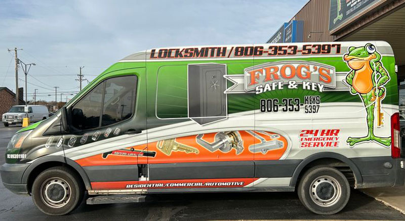 Frog's Safe & Lock company van