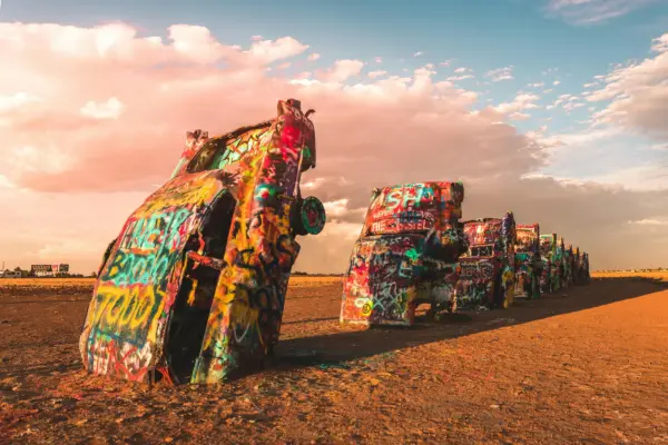 Iconic Cadillac Ranch in Amarillo, TX Iconic Cadillac Ranch in Amarillo, TX